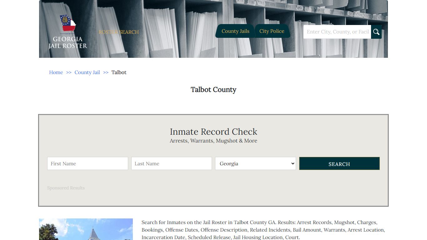 Talbot County - Georgia Jail Inmate Search