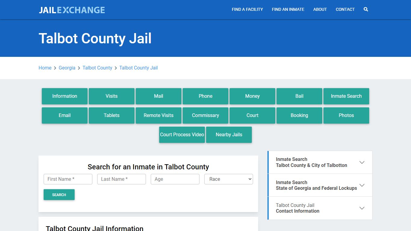 Talbot County Jail Roster Lookup, GA, Inmate Search