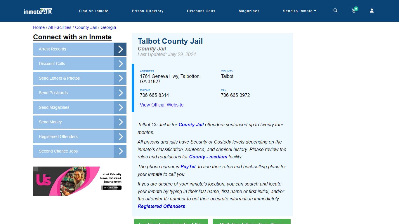 Talbot County Jail - Inmate Locator